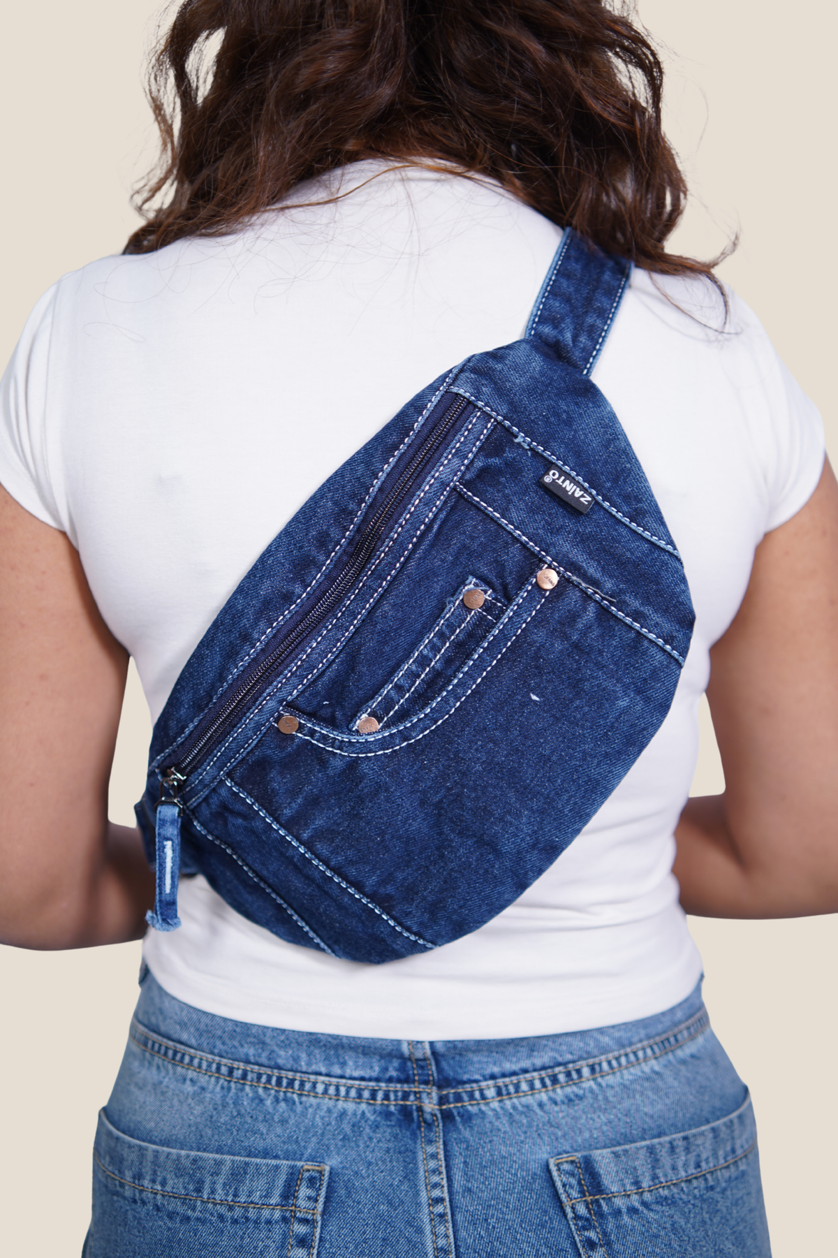 FrontPocket Belt Bag Denim, Dark Indigo, photo 2