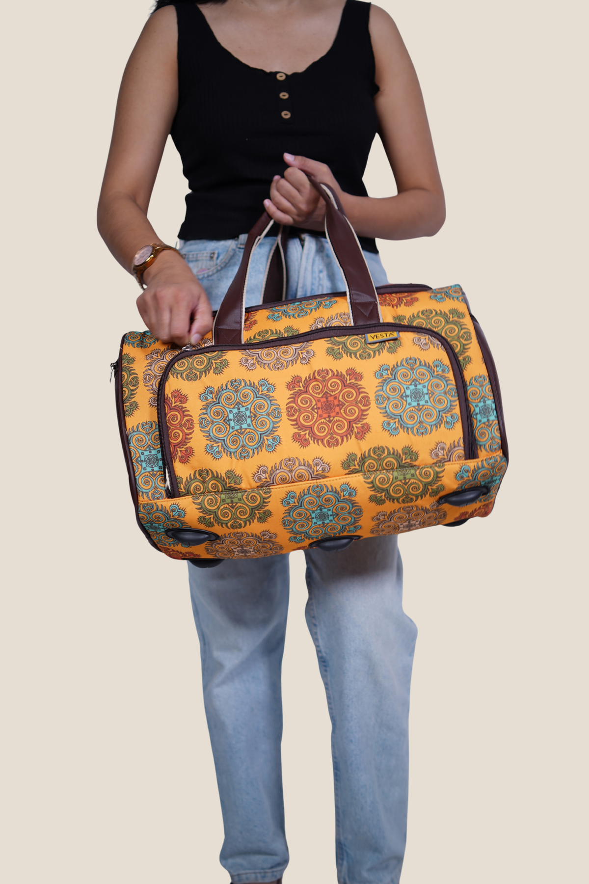Carnival Duffel Bag, Mustard Mandala, photo 4