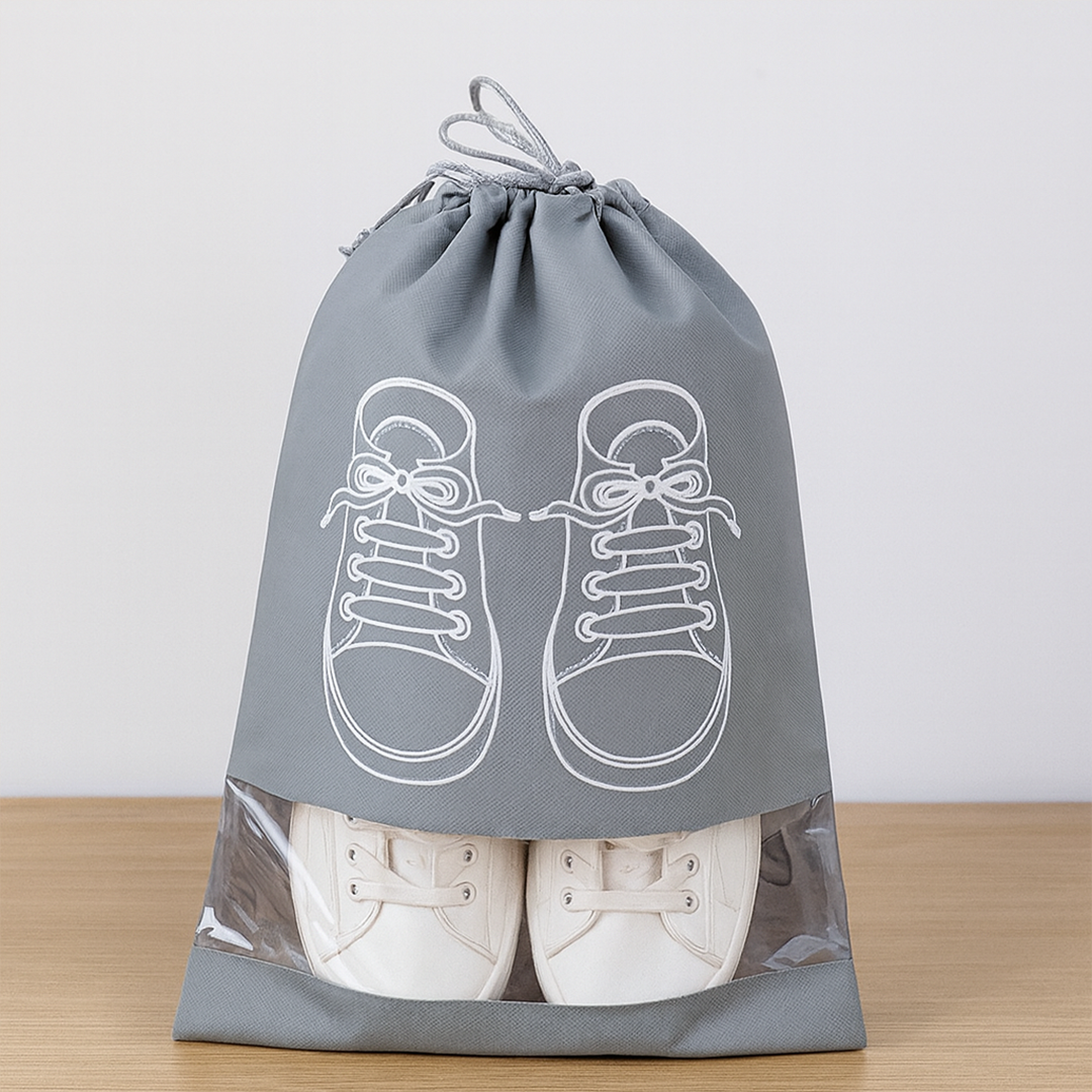Shoe Bag - Transparent Window Portable Travel Dust-Proof Shoe Bags