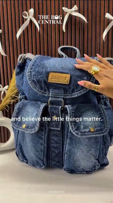 Denim Backpack