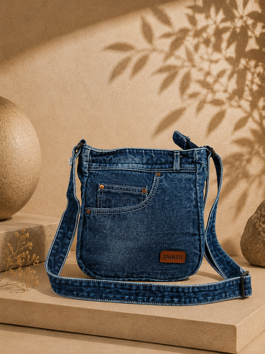 SidePocket Sling Bag - Denim